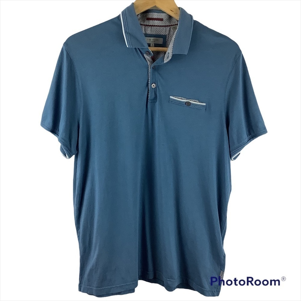 Ted Baker Blue Derry Modern Slim Fit Polo Shirt